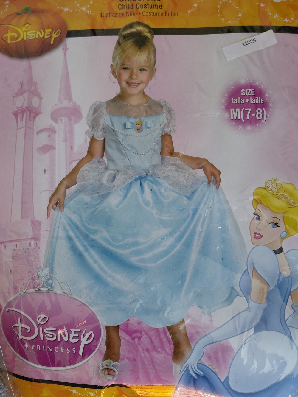 Disney Cinderella Blue Princess Kids Costume (M 7-8)